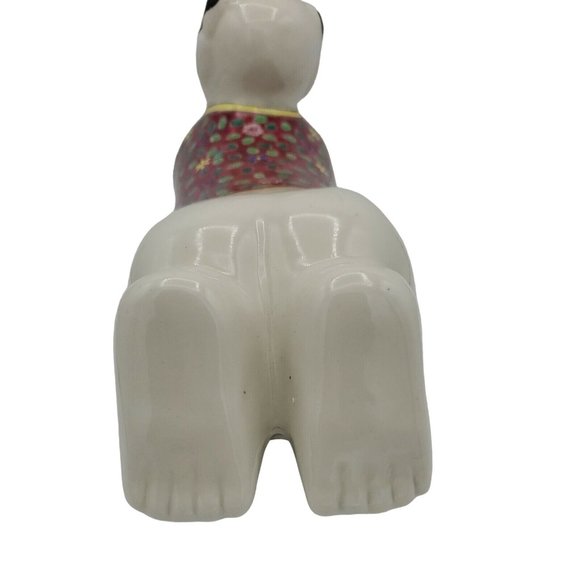 Chinese 12" Porcelain Pillow Headrest Kneeling Child Famille Rose Asian Sculptur - Picture 6 of 8